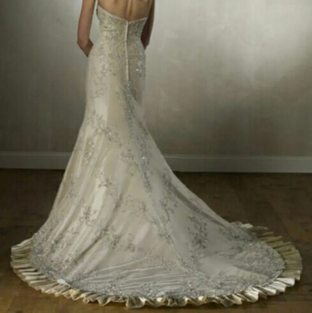 👰 STUNNING NWT! VINTAGE WEDDING GOWN - Picture 3 of 6